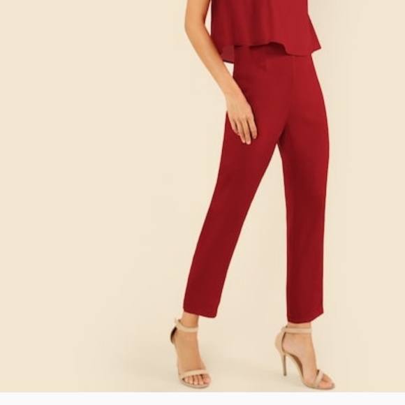 Gorgeous Garnet One shoulder Jumpsuit - Picture 7 of 7